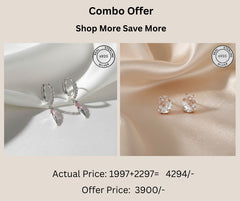 925 Sterling Silver Studs & Earrings Combo