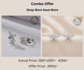 925 Sterling Silver Studs & Earrings Combo