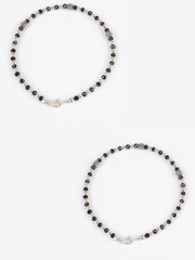 925 Sterling Silver Midnight Elegance Anklets