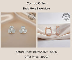 925 Sterling Silver Studs & Earrings Combo