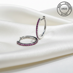 Azure Spark 925 Sterling Silver Hoop Earrings