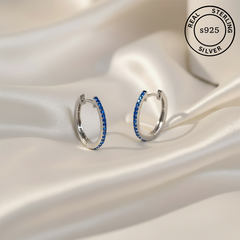 Berry Bloom 925 Sterling Silver Hoop Earrings
