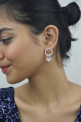 Silver Hanging Charms Earrings