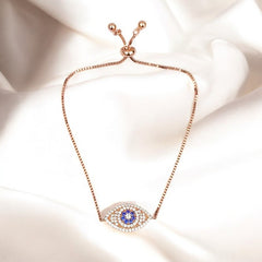 Rose gold Evil Eye bracelet