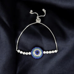 Silver Evil Eye Zircon bracelet