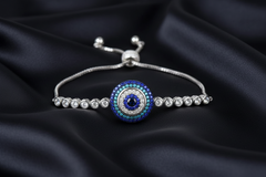 Silver Evil Eye Zircon bracelet