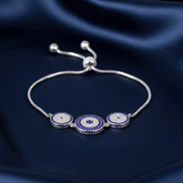 Silver 3 Evil Eye bracelet