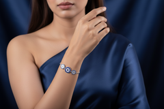 Silver 3 Evil Eye bracelet