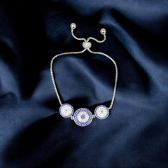 Silver 3 Evil Eye bracelet