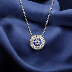 Silver Evil Eye Necklace