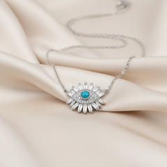 Silver Evil Eye Necklace