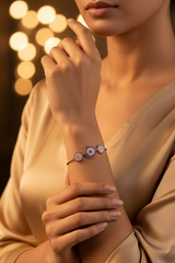 Rosegold 3 Evil Eye bracelet