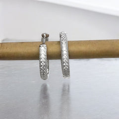 Silver Elegant Bali hoops
