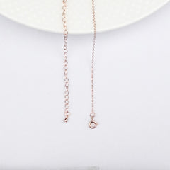 925 Sterling Silver Rose Gold Evil Eye Necklace