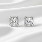 925 Sterling Silver Princess Cut Zircon Studs