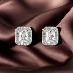 925 Sterling Silver Radiant Sparkle Studs