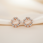 925 Sterling Rosegold Zircon Studs