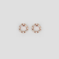925 Sterling Rose gold Zircon Studs