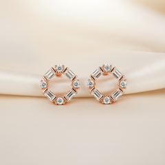 925 Sterling Rosegold Zircon Studs
background
