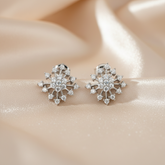 925 Sterling Silver Snowflake Studs