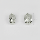 Pair of 925 Sterling Silver Huggie Hoop Earrings