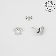 925 Sterling Silver Twinkling Star Studs