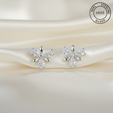 925 Sterling Silver Floral Studs