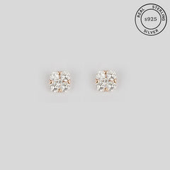 925 Sterling Silver Rosegold Classic Studs