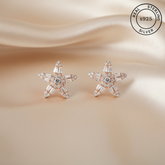 925 Sterling Silver Rosegold Star Studs
