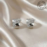 925 Sterling Silver Modern Statement Studs