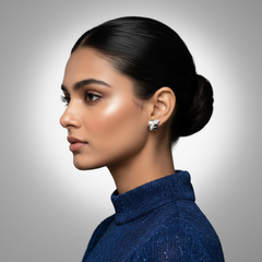 925 Sterling Silver Modern Statement Studs