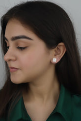 925 Sterling Rosegold Radiant Sparkle Studs