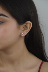 925 Sterling Silver floral Studs