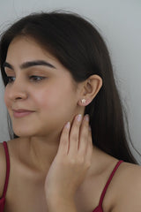 925 Sterling Silver Rosegold Delicate Floral Studs