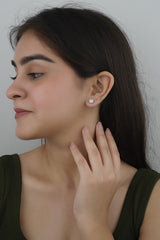 925 Sterling Silver Cushion Cut Studs