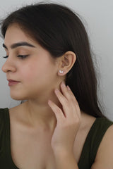 925 Sterling Silver Rosegold Wings Studs