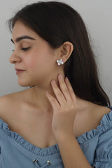 925 Sterling Silver Floral Studs