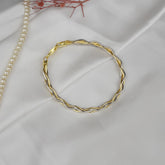 925 Sterling Silver Dual Tone Twist Bracelet