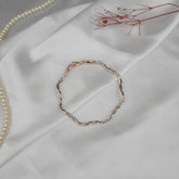 925 Sterling Silver Dual Tone Twist Bracelet