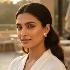 925 Sterling Silver Veil Studs (Rosegold)