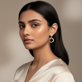 925 Sterling Silver Luna Loop Dangles (Rosegold)