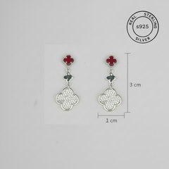 925 Sterling Silver Clove Dangles (Silver)
