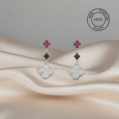 925 Sterling Silver Clove Dangles (Silver)
