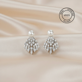 925 Sterling Silver Queens Elegance Studs