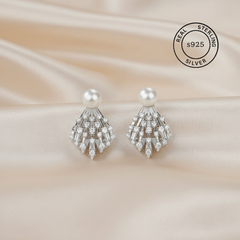 925 Sterling Silver Queens Elegance Studs