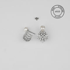 925 Sterling Silver Queens Elegance Studs