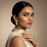 925 Sterling Silver Petal Grace Pearl Drop Earrings