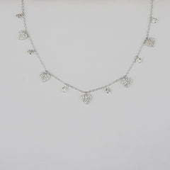 925 Sterling Silver Zircon Love Necklace