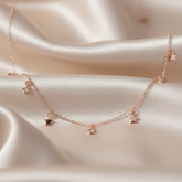 925 Sterling Silver Rosegold Twilight Whisper Necklace