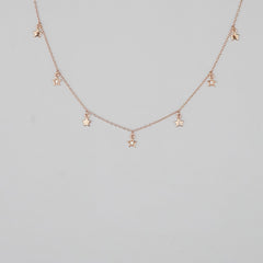 925 Sterling Silver Rosegold Twilight Whisper Necklace